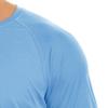 Men's Ice Silk Long Sleeve Shirts Quick Drying Breathable Undershirt Round Neck Sun Protection T-Shirt (Light Blue1,Large) view 4