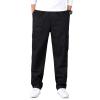 2023 Cargo Pants for Men Cargo Pants for Men Big and Tall Lounge Joggers Athletic Trousers Casual Loose Straight Sweatpants Multi Pockets Football Pants Sweatpants for Men Black M view 1