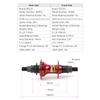 POLSO BMX Bicycle 36H Fixed Flower Drum Quick disassembly Alloy Material (Red 1 Pair) view 2