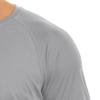 Men's Ice Silk Long Sleeve Shirts Quick Drying Breathable Undershirt Round Neck Sun Protection T-Shirt (Grey,Large) view 3