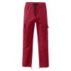 2023 Cargo Pants for Men Men Cargo Pants With Pockets Joggers Casual Drawstring Straight Sweatpants Running Loose Joggers Athletic Trouser Tactical Pants for Men Stretch Sweatpants for Men Wine M view 3
