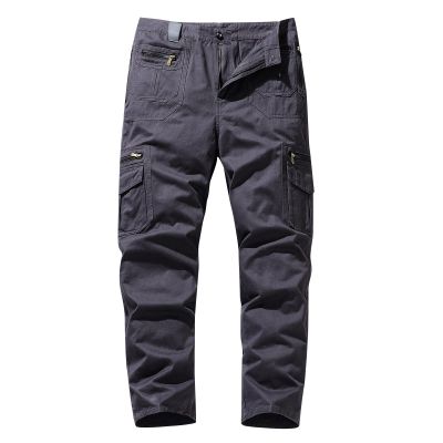 2023 Cargo Pants for Men Cargo Pants for Men Slim Fit Stretch Casual Multi-Pocket Straight Sweatpants Loose Joggers Athletic Pants Outdoor Black Cargo Pants Men Sweatpants for Men Gray XL