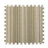 10 Pcs Plaid Interlocking Foam Mats Cotton Linen Foam Floor Mats Bohemian Style Interlocking Carpet Tiles for Home Gym, Floor Protection, Yoga, Fitness, Playroom, Exercise (Striped Beige) view 1