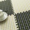 10 Pcs Plaid Interlocking Foam Mats Cotton Linen Foam Floor Mats Bohemian Style Interlocking Carpet Tiles for Home Gym, Floor Protection, Yoga, Fitness, Playroom, Exercise (Striped Beige) view 2