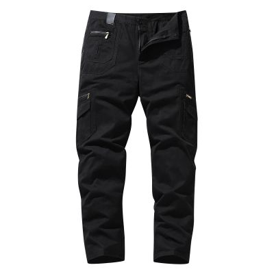 2023 Cargo Pants for Men Cargo Pants for Men Slim Fit Stretch Casual Multi-Pocket Straight Sweatpants Loose Joggers Athletic Pants Outdoor Khaki Pants Sweatpants for Men Black 5X