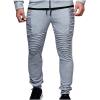 2023 Cargo Pants for Men Stretch Fit Cargo Work Pants for Men 2023 Drawstring Hiking Jogger Athletic Pants Casual Beam Feet Sweatpants Mens Pants Sweatpants for Men Gray M view 1