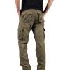 2023 Cargo Pants for Men Mens Cargo Pants Relaxed Fit Cotton Outdoor Jogger Athletic Pants Loose Trousers Causal Straight Sweatpants 2023 Hiking Pants for Men Sweatpants for Men Yellow 4X view 3