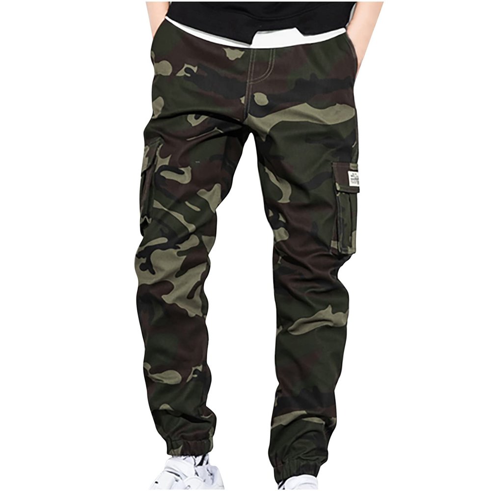 2023 Cargo Pants for Men Sweatpants for Men Big and Tall Casual Camo Cargo Pants for Men Loose Jogger Running Sweatpants Joggers Athletic Mens Linen Pants Sweatpants for Men Green 5X