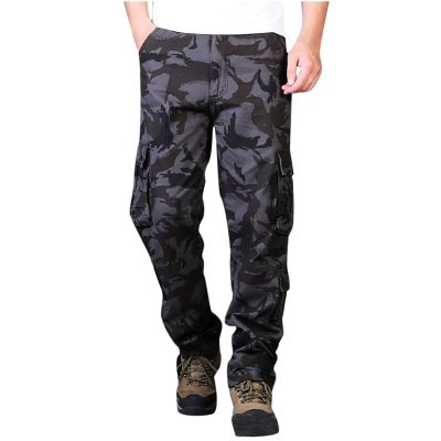 2023 Cargo Pants for Men Mens Cargo Pants with Pockets Stretch Camo Multi Pockets Sport Sweatpants Camouflage Causal Joggers Athletic Pant Mens Work Pants Sweatpants for Men Black 5X