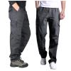 2023 Cargo Pants for Men Mens Cargo Pants with Pockets Loose Fit Cotton Straight Sweatpants Outdoor Sport Jogger Casual Athletic Trousers Tactical Pants for Men Stretch Sweatpants for Men Gray 5X view 2