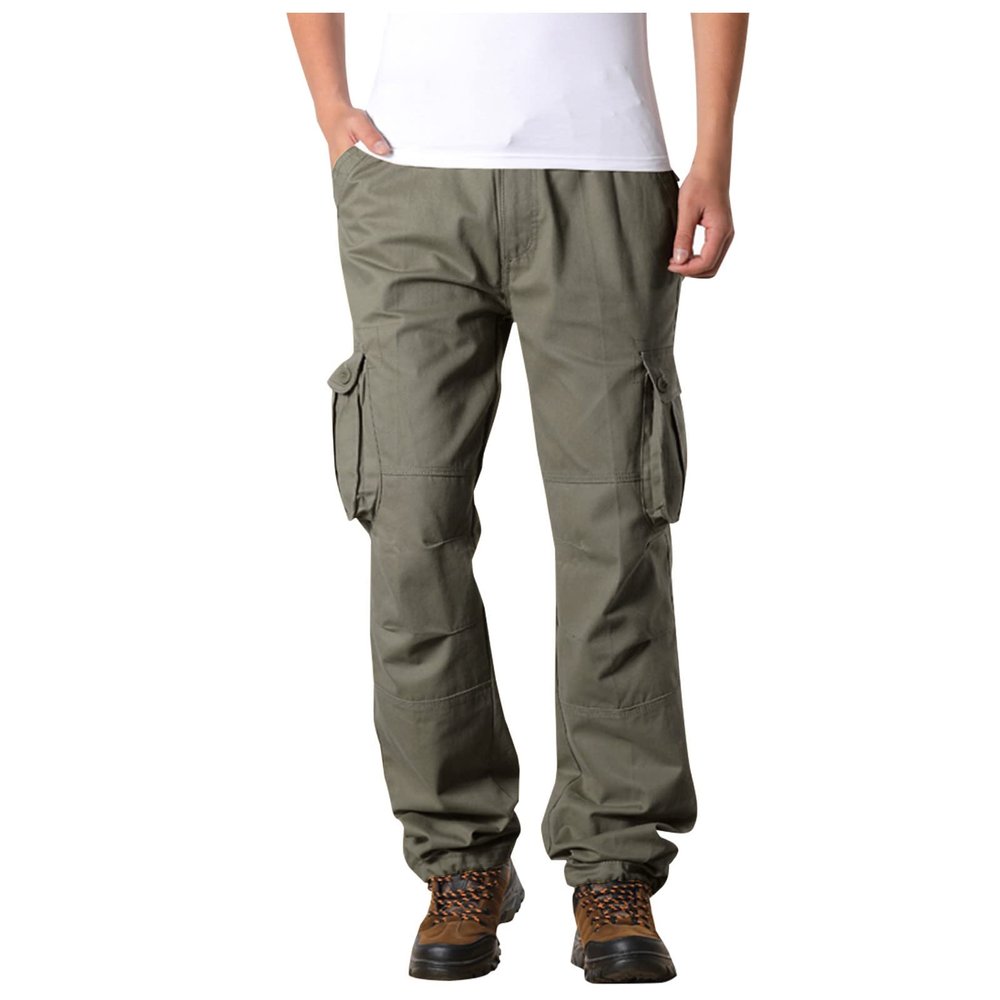 2023 Cargo Pants for Men Cargo Pants for Men Relaxed Fit Big and Tall Multi Pockets Straight Athletic Sweatpants Causal Baggy Joggers 2023 Mens Pants Casual Sweatpants for Men Army Green 5X
