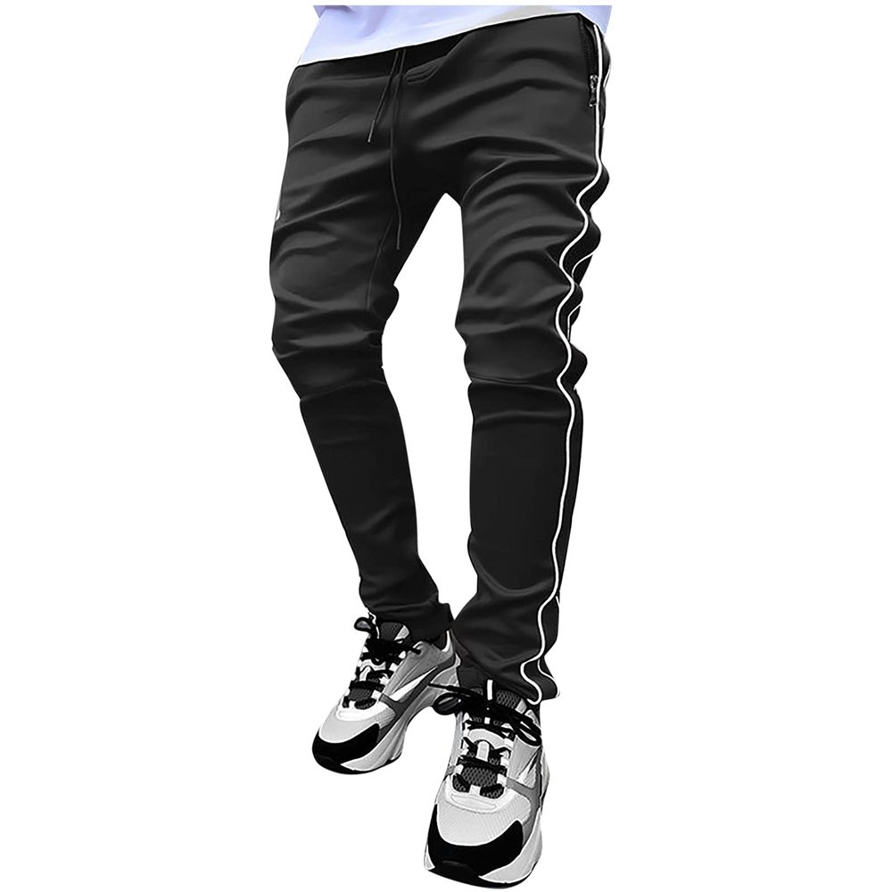 2023 Cargo Pants for Men Cargo Pants for Men Joggers Slim Fit Slacks Straight Sweatpants with Pockets Casual Joggers Athletic Pants 2023 Pink Pants Sweatpants for Men Black M