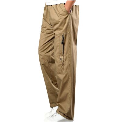 2023 Cargo Pants for Men Cargo Pants for Men Relaxed Fit Straight Sweatpants Casual Joggers Athletic Pants with Pockets Cycling Climbing Mens Hiking Pants Sweatpants for Men Yellow 5X