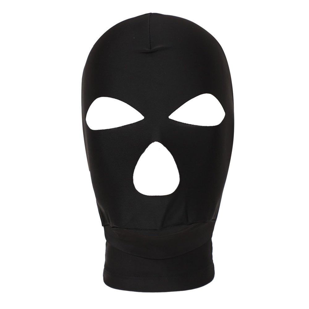 Lorilida Adult Full-face Mask Headgear Breathable Balaclava Hood Hollow Out Face Masks UV Protection Mask for Outdoor Sports Black B Small