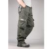 2023 Cargo Pants for Men Cargo Pants for Men Relaxed Fit Lightweight Cotton Casual Joggers Athletic Trousers Hiking Straight Sweatpants Festival Outfit Sweatpants for Men Army Green M view 3