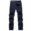 2023 Cargo Pants for Men Cargo Pants for Men Relaxed Fit Stretch Cycling Joggers Athletic Trousers Causal Straight Sweatpants with Pockets Camo Pants Sweatpants for Men Blue M view 3