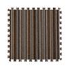 10 Pcs Plaid Interlocking Foam Mats Cotton Linen Foam Floor Mats Bohemian Style Interlocking Carpet Tiles for Home Gym, Floor Protection, Yoga, Fitness, Playroom, Exercise (Striped Brown) view 1
