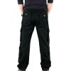 2023 Cargo Pants for Men Mens Cargo Pants Big and Tall Relaxed Fit Cotton Multi Pockets Jogger Sport Trousers Causal Straight Sweatpants Mens Work Pants Sweatpants for Men Black 5X view 3