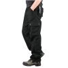 2023 Cargo Pants for Men Cargo Pants for Men Relaxed Fit Big and Tall Multi Pockets Straight Athletic Sweatpants Causal Baggy Joggers 2023 Mens Joggers Sweatpants for Men Black 5X view 3