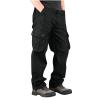2023 Cargo Pants for Men Cargo Pants for Men Relaxed Fit Big and Tall Multi Pockets Straight Athletic Sweatpants Causal Baggy Joggers 2023 Mens Joggers Sweatpants for Men Black 5X view 4