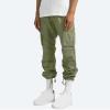 2023 Cargo Pants for Men Mens Cargo Pants Classic Fit Cotton Drawstring Casual Joggers Athletic Trousers Elastic Waist Straight Sweatpants Mens Jeans Sweatpants for Men Green M view 3