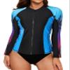 ATTRACO Long Sleeve Rashguard for Women Athletic Rash Guard UV Printed Swim Jacket XL view 1