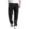 2023 Cargo Pants for Men Mens Cargo Pants with Pockets Loose Fit Cotton Straight Sweatpants Outdoor Sport Jogger Casual Athletic Trousers Golf Pants Men Sweatpants for Men Black 5X view 1