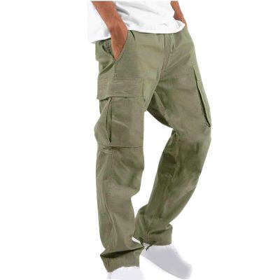 2023 Cargo Pants for Men Cargo Pants for Men Work Stretch Drawstring Joggers Athletic Sweatpants Casual Multi Pockets Utility Trousers Mens Work Pants Sweatpants for Men Army Green 5X