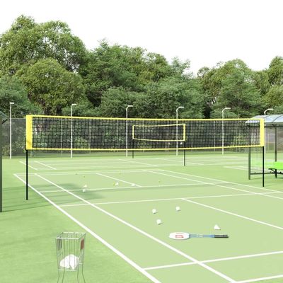 CUMYZO Badminton Net Yellow and Black 236.2"x61" PE Fabric 2.5kg/5.5ib