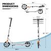 MADOG Scooters for Kids, Two-Wheel Scooter for Boys/Girls with Adjustable Height Handlebars, 8" Big Wheel Kick Scooter for Smooth Ride, Lightweight Foldable Aluminum Frame Scooter view 2
