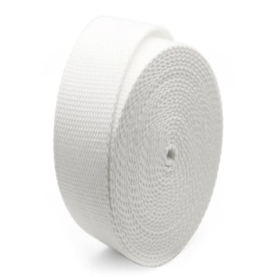 CRAFTMEMORE 1.5 Inches Heavy Cotton Webbing - Plain Weave Straps for Arts and Crafts, Luxury Bag Strap High Density Webbing (50 Yards, White)