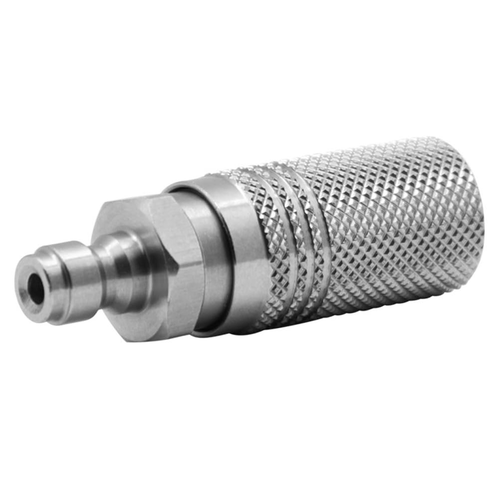 Paintball PCP 8mm Male Quick-Disconnect Plug Adapter with 8mm Female Quick-Disconnect Coupling Adapter Stainless Steel Coupler HPA CO2 Air Tank Refill Connector (Stainless Steel)