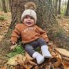 Hnyenmcko Toddler Baby Boy Clothes Long Sleeve Striped Crewneck T-Shirt Top + Solid Drawstring Pants Set Infant Fall Outfits (Brown 02, 6-12 Months) view 2