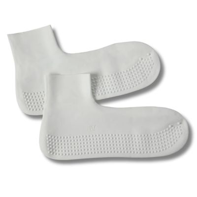 Sporti Adult Latex Swim Socks for Diving & Snorkeling, Unisex Adult Water Sock, Swim Fins Accessories for Pool, Surf, Beach - Latex Fin Socks - White - X-Large