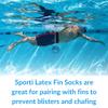 Sporti Adult Latex Swim Socks for Diving & Snorkeling, Unisex Adult Water Sock, Swim Fins Accessories for Pool, Surf, Beach - Latex Fin Socks - White - X-Large view 4