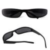 PEGH Narrow Wrap Around Sunglasses y2k for Men Women Small Black Rectangle Sun Glasses 90s Punk Futuristic Sports Shades view 4