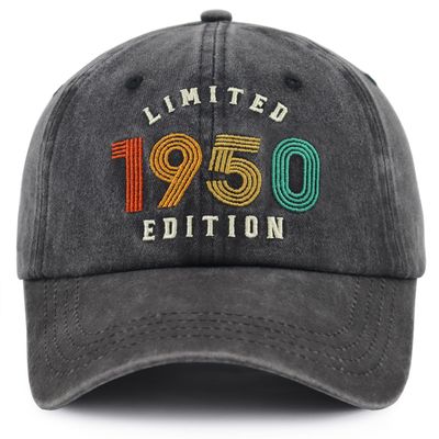 76 Year Old Gifts for Women Men, Turning 76th Birthday Party Decorations Hat, Christmas Retirement Gifts for Dad Mom Wife, Vintage 1950 Baseball Cap