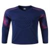 Fldy Kids Boys Soccer Jersey Goalkeeper Padded Goalie Shirt Long Sleeve Training Soccer Jersey Uniforms Navy Blue D 13-14 Years view 1