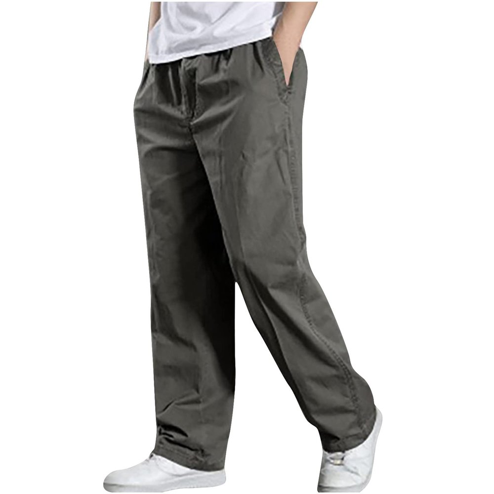2023 Cargo Pants for Men Cargo Pants for Men Relaxed Fit Casual Cotton Baggy Joggers Athletic Pants Outdoor Fashion Sport Sweatpants 2023 White Pants for Men Sweatpants for Men Army Green M