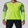Fldy Kids Boys Soccer Jersey Goalkeeper Padded Goalie Shirt Long Sleeve Training Soccer Jersey Uniforms Fluorescent Green D 14-15 Years view 2