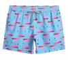 maamgic Mens Swim Trunks 5 Inch with Mesh Lining, Quick Dry Mens Bathing Suit, Swim Shorts for Swimming and Beach, Small Blue Flamingos view 1