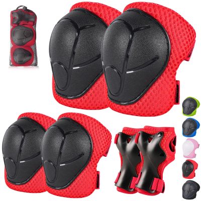 Banzk Kids/Youth Knee Pad Elbow Pads Guards Protective Gear Set for Children 3-14 Years Skateboard Roller Skating Skiing Rollerblading Cycling BMX Biking Running Scooter