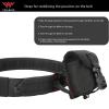 YAKEDA Molle Battle Belt with Pouches:Tactical Combat Quick Release Airsoft Belt Heavy Duty Belts Law Enforcement 8 pcs (Black CP) view 4