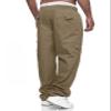 WZIKAI Mens Cargo Pants Relaxed Fit Drawstring Joggers Sweatpants for Men Workout Casual Long Trousers Light Coffee XXXL view 4