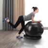 Exercise Ball Chair with Resistance Bands, Home Gym Anti-slip Stability Ball Base Kits, Multifunctional Fitness Yoga Ball Office Chair, 55/65/75cm ( Color : Black , Size : 75cm (Height 165-175cm) ) view 2