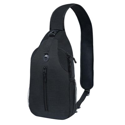 angel wish Sling-Bag Crossbody-Bag Women-Men Backpack-Daypack - Hiking Chest Travel with Water Bottle Pocket Portable Hiking Daypacks For Women Black