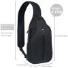 angel wish Sling-Bag Crossbody-Bag Women-Men Backpack-Daypack - Hiking Chest Travel with Water Bottle Pocket Portable Hiking Daypacks For Women Black view 2