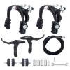WEEROCK Bike Calip Brake Set, Front and Rear C Brake Set, Rim Brake Set with Aluminium Alloy Brake levers, Bike Cables for Kids Bike, Child Bike, Student Bicycle, BMXBeach Bike, Commuter Bike view 1