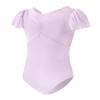 Daydance Purple Dance Leotards for Girls Ballet, Gymnastics with Flutter Sleeve view 4