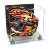 Better Display Cases Acrylic Motorcycle Motocross or Racing Helmet Display Mirror Case, Green Risers and Clear Base - 16" x 13" x 14" (A024/V61) view 1